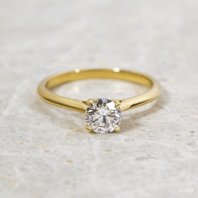 Tulip Yellow Gold Solitaire Engagement Ring