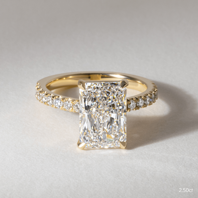 Jessica Yellow Gold Pave Engagement Ring