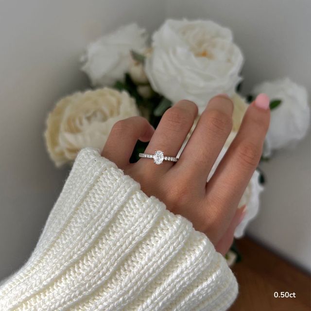 Jessica Platinum Pave Engagement Ring