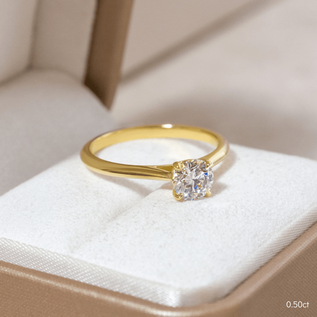 Tulip Yellow Gold Solitaire Engagement Ring