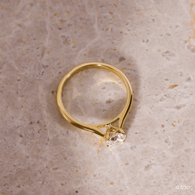 Tulip Yellow Gold Solitaire Engagement Ring