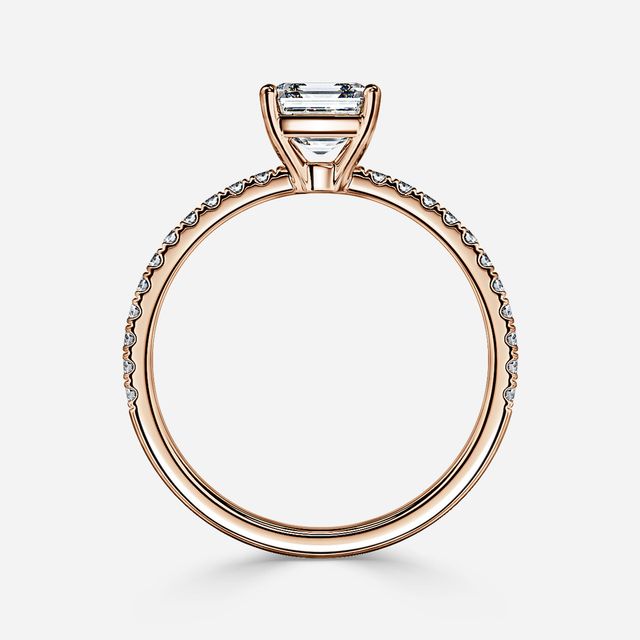 Laila Rose Gold Pave Engagement Ring