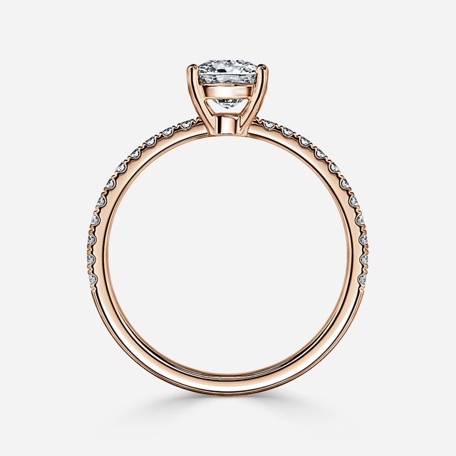 Laila Rose Gold Pave Engagement Ring