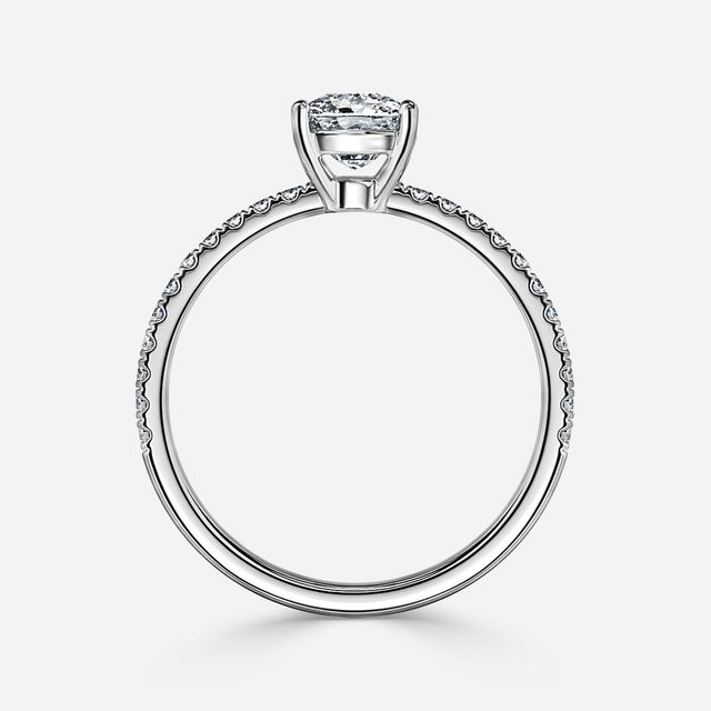Laila White Gold Pave Engagement Ring