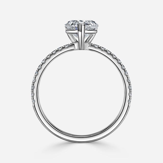 Laila White Gold Pave Engagement Ring