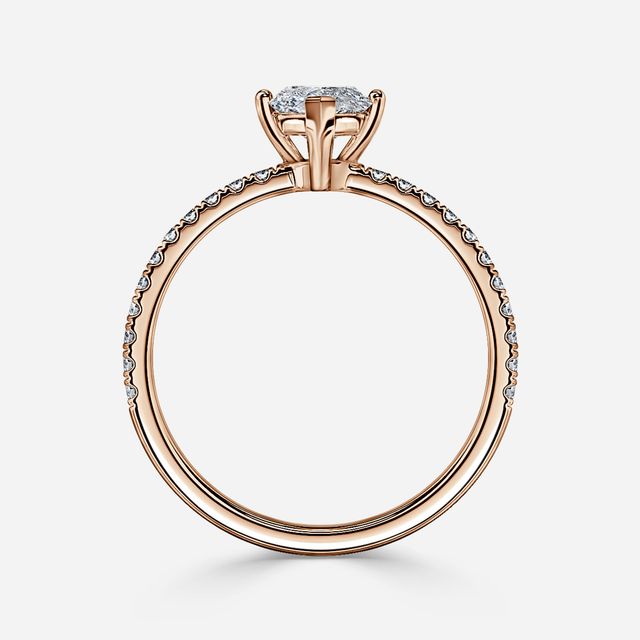 Laila Rose Gold Pave Engagement Ring