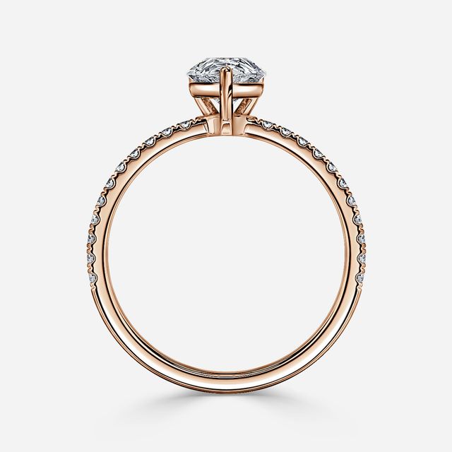 Laila Rose Gold Pave Engagement Ring
