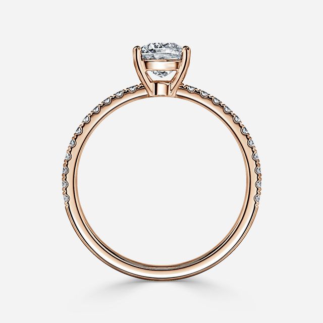 Laila Rose Gold Pave Engagement Ring