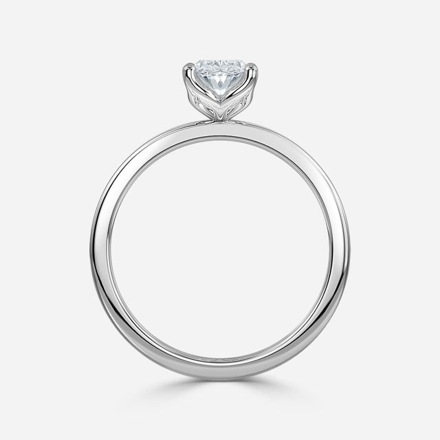 Delaila Platinum Flower Engagement Ring