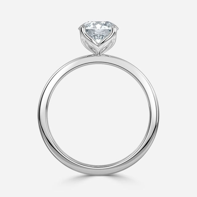 Delaila White Gold Flower Engagement Ring
