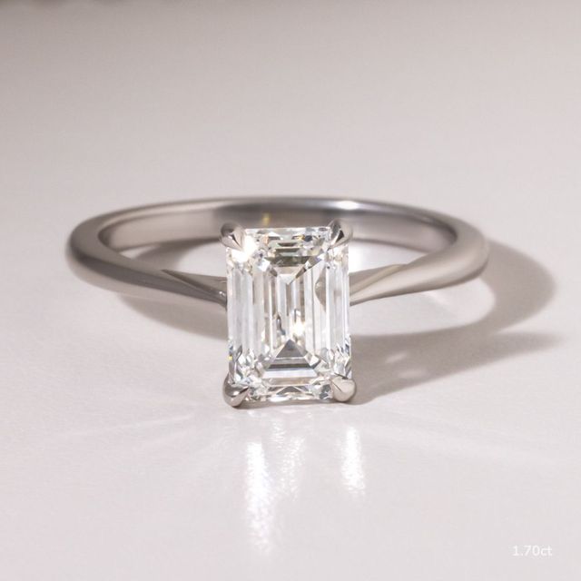 Tulip Platinum Solitaire Engagement Ring