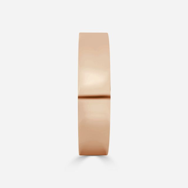 Flat Court Wedding Ring In Rose Gold