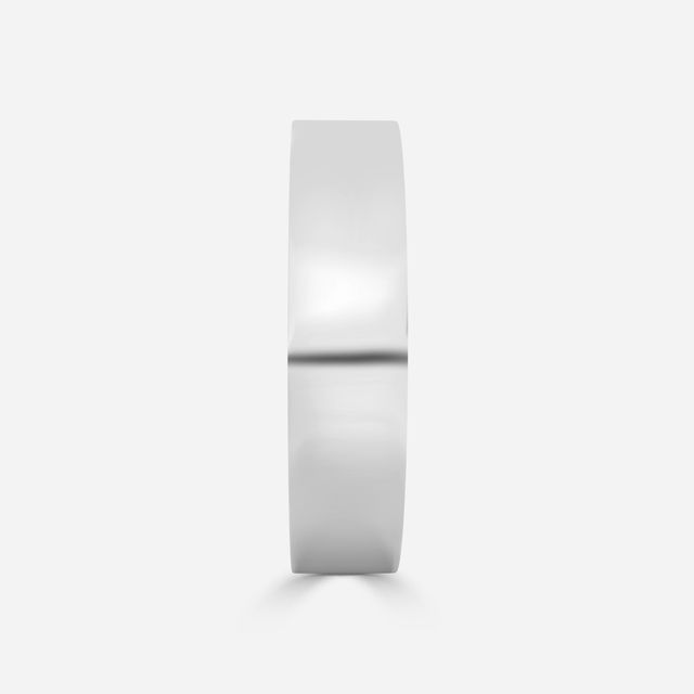 Flat Court Wedding Ring In Platinum
