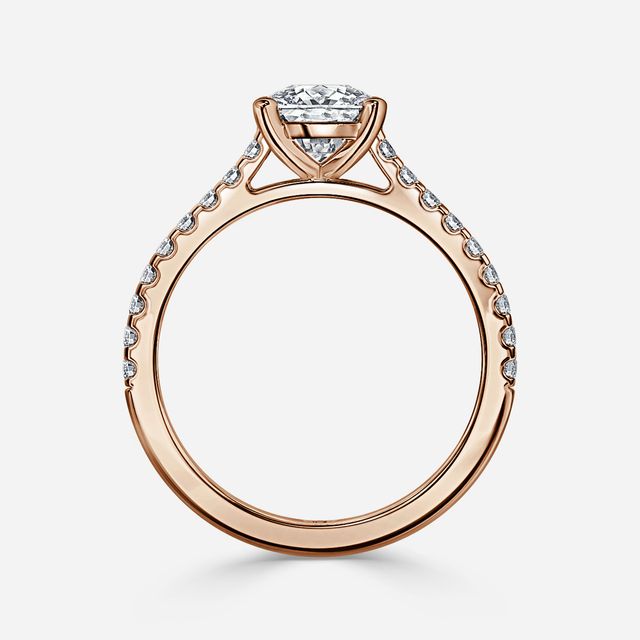 Avery Pavé Rose Gold Engagement Ring