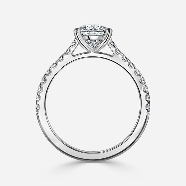 Avery Pavé White Gold Engagement Ring