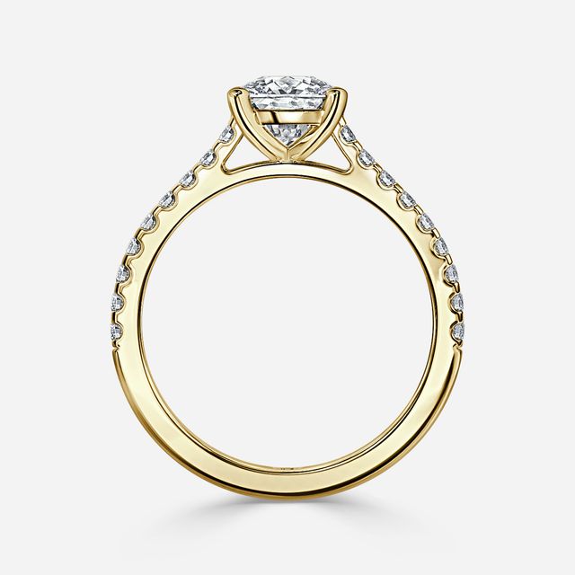Avery Pavé Yellow Gold Engagement Ring