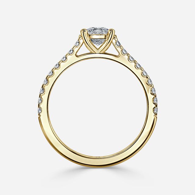 Avery Pavé Yellow Gold Engagement Ring