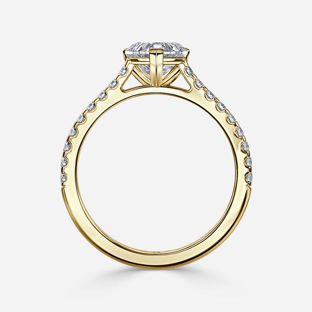 Avery Pavé Yellow Gold Engagement Ring