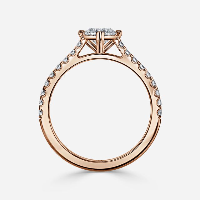 Avery Pavé Rose Gold Engagement Ring