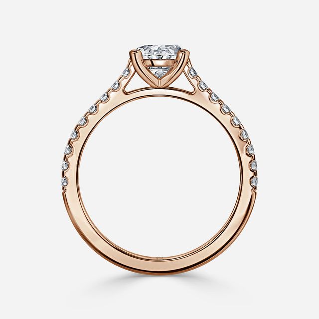 Avery Pavé Rose Gold Engagement Ring