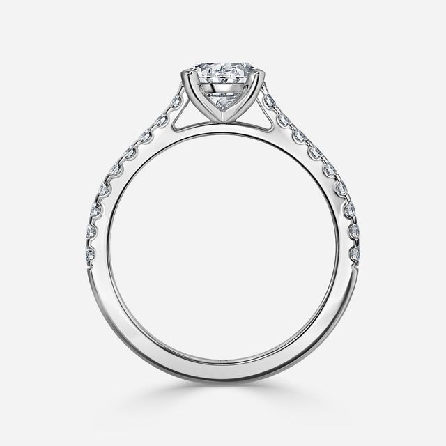 Avery Pavé Platinum Engagement Ring