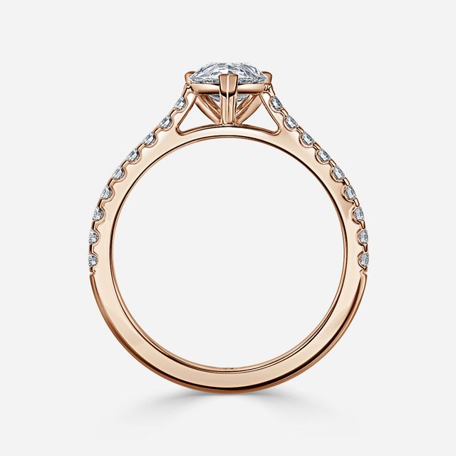 Avery Pavé Rose Gold Engagement Ring