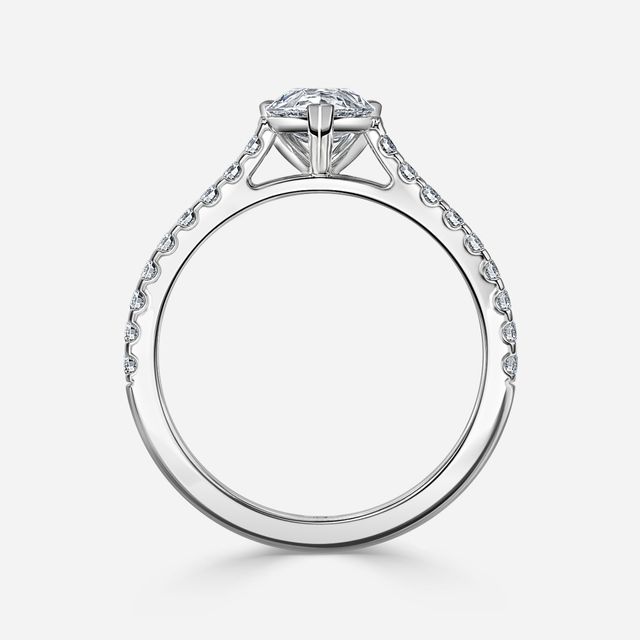 Avery Pavé Platinum Engagement Ring