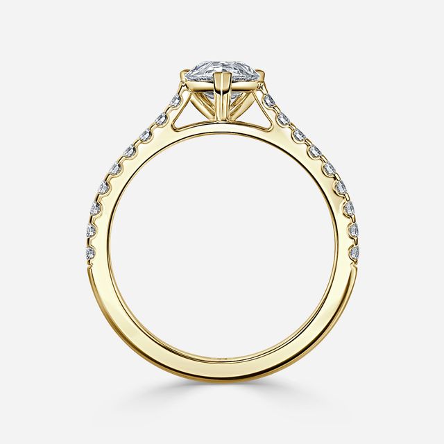 Avery Pavé Yellow Gold Engagement Ring
