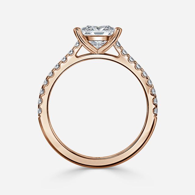 Avery Pavé Rose Gold Engagement Ring