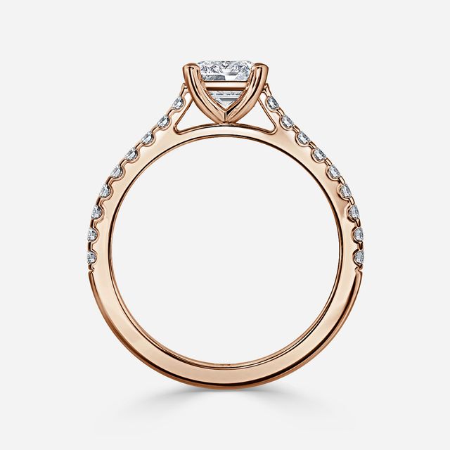 Avery Pavé Rose Gold Engagement Ring
