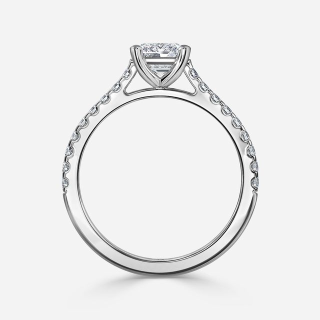Avery Pavé Platinum Engagement Ring