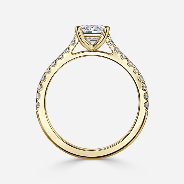 Avery Pavé Yellow Gold Engagement Ring