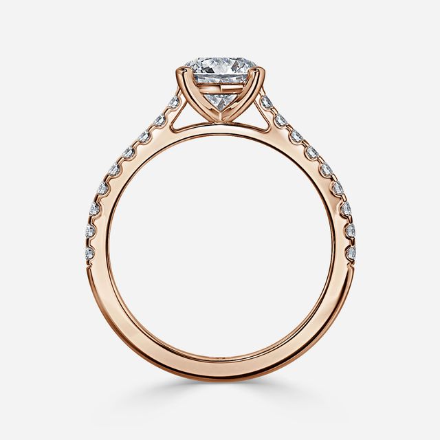 Avery Pavé Rose Gold Engagement Ring