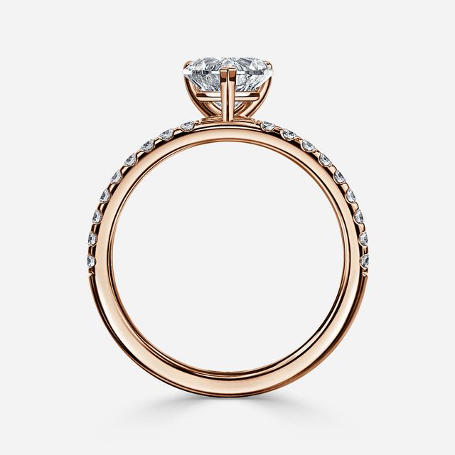 Jessica Rose Gold Pave Engagement Ring