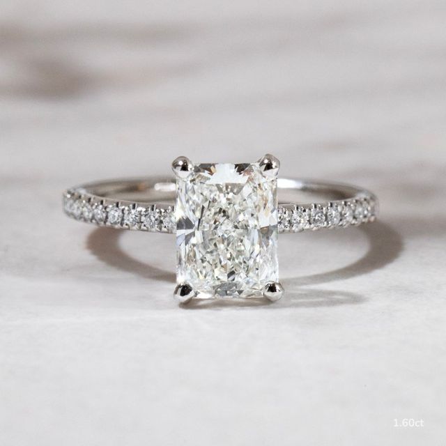 Jessica Platinum Pave Engagement Ring