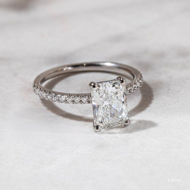 Jessica Platinum Pave Engagement Ring