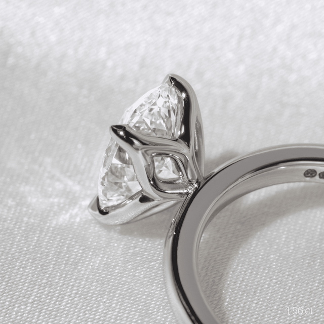 Delaila Platinum Flower Engagement Ring