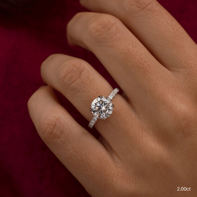 Laila White Gold Pave Engagement Ring