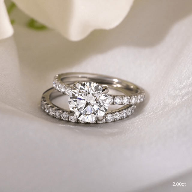 Laila White Gold Pave Engagement Ring