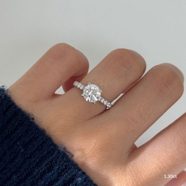 Jessica Platinum Pave Engagement Ring