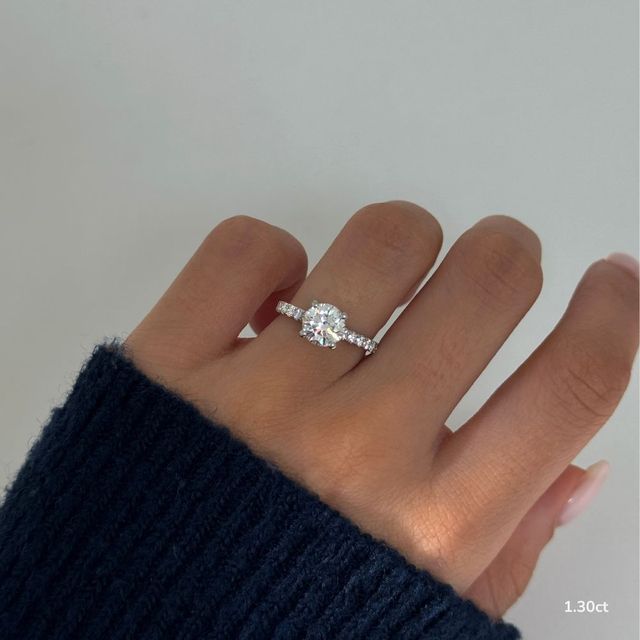 Jessica Platinum Pave Engagement Ring