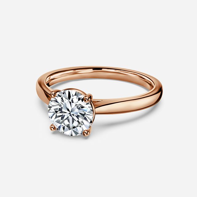 Serena Rose Gold Solitaire Engagement Ring
