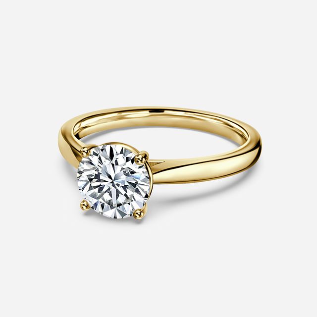 Serena Yellow Gold Solitaire Engagement Ring