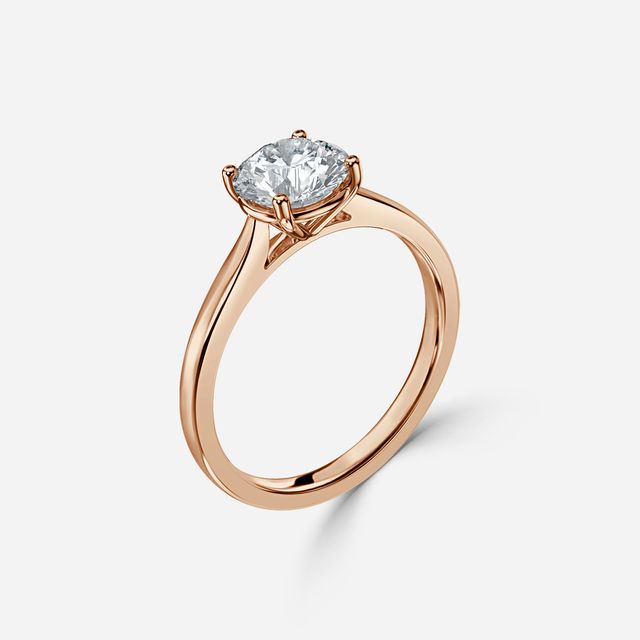 Serena Rose Gold Solitaire Engagement Ring