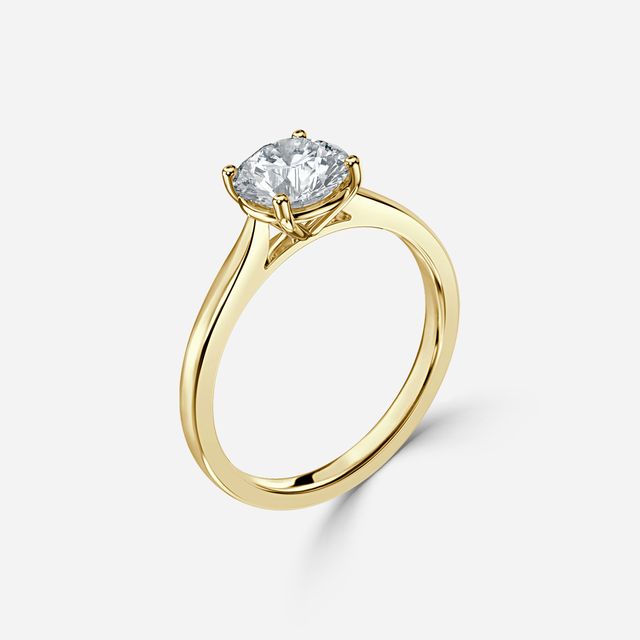 Serena Yellow Gold Solitaire Engagement Ring