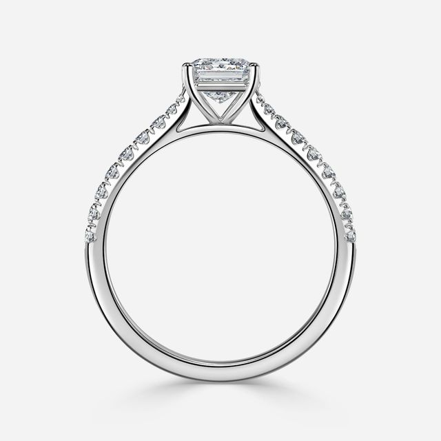 Florian White Gold Pave Engagement Ring