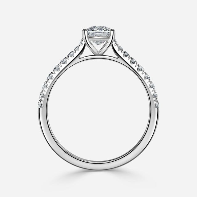 Florian White Gold Pave Engagement Ring