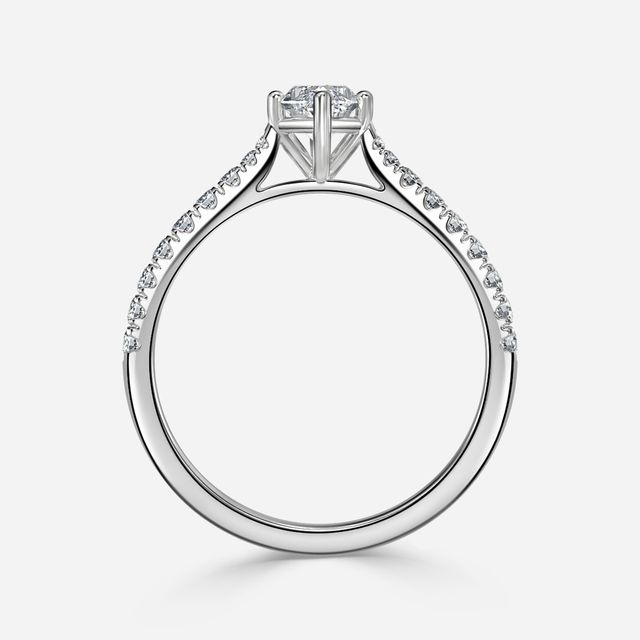 Florian White Gold Pave Engagement Ring