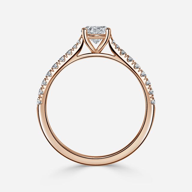 Florian Rose Gold Pave Engagement Ring