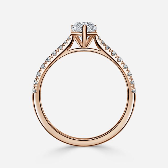 Florian Rose Gold Pave Engagement Ring